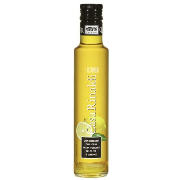 Casa Rinaldi Condimento A 250ml Base Di In Extra Virgin Olive Oil Con Estratto Di Limone (Lemon) - Black Vanilla Gourmet