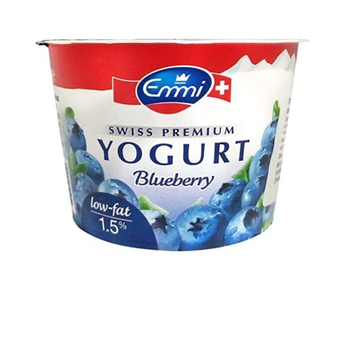 Emmi Swiss Premium Yogurt Blueberry (Low-Fat 1.5%) 100Gm - Black Vanilla Gourmet