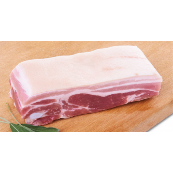 UK Pork Belly With Skin Boneless (Rs. 1,172 per Kg) - Black Vanilla Gourmet
