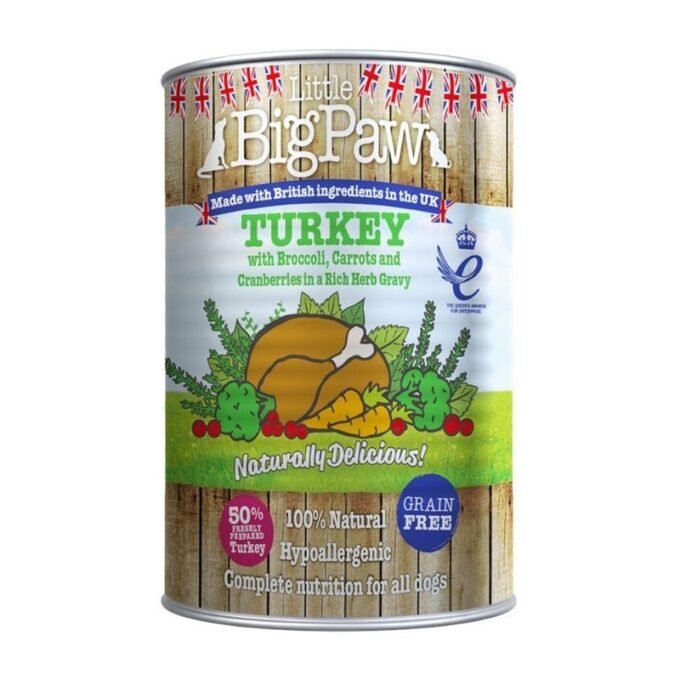 Little Big Paws Turkey, Cranberries, Broccoli, Carrot & Herbs - 390g - Black Vanilla Gourmet