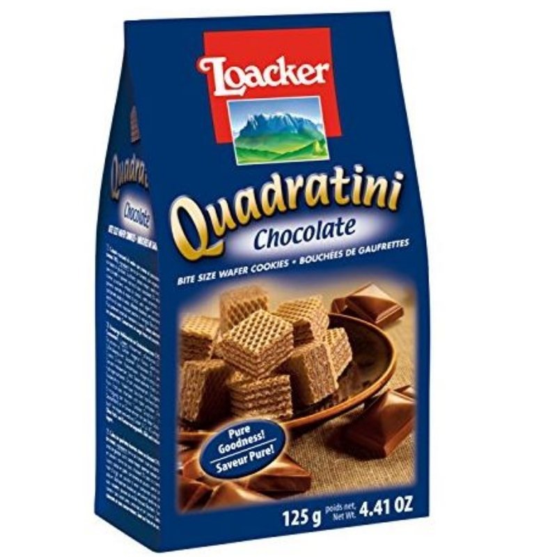 Loacker Quadratini Chocolate 125Gm - Black Vanilla Gourmet