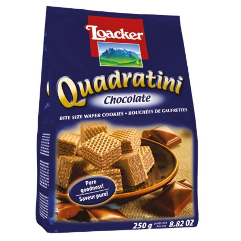 Loacker Quadratini Chocolate 250Gm - Black Vanilla Gourmet