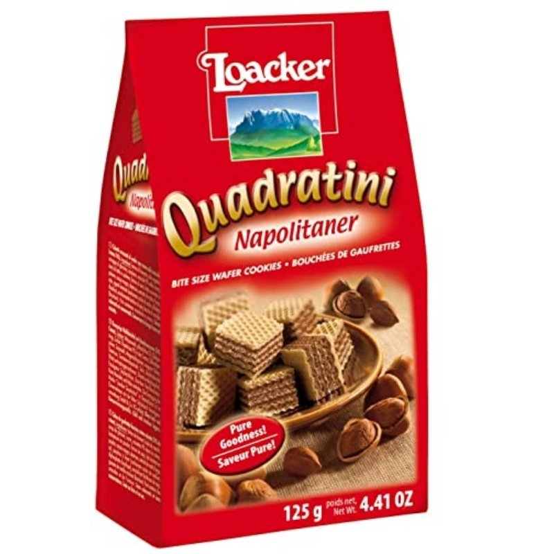Loacker Quadratini Napolitaner 125gm - Black Vanilla Gourmet