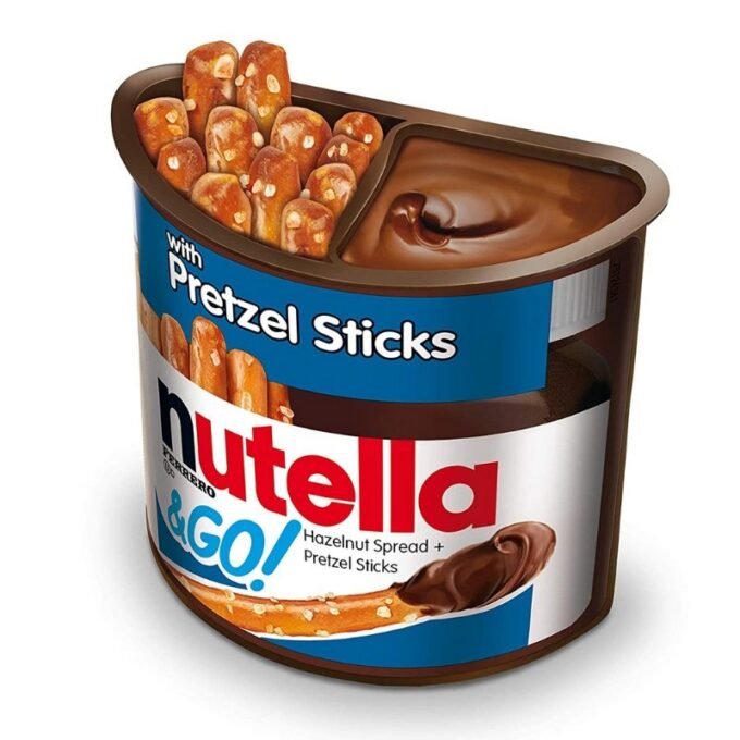 Nutella Hazelnut Spread With Pretzel Sticks 52g Black Vanilla Gourmet