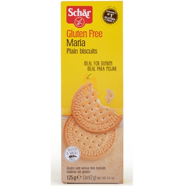 Schar Gluten Free Maria Plain Biscuits 125g - Black Vanilla Gourmet
