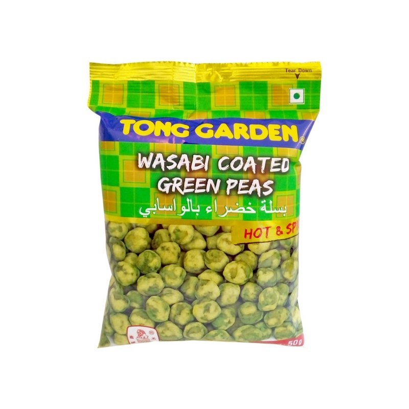 Tong Garden Wasabi Coated Green Peas Hot & Spicy 50Gm - Black Vanilla Gourmet