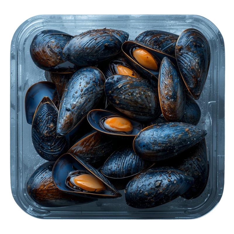 Half Shell Blue Mussels, 1 kg